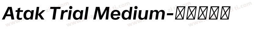 Atak Trial Medium字体转换